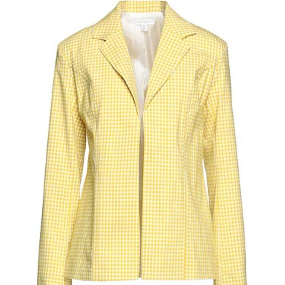 Topshop Green Checkered Women's Blazer, Perfect for Spring and Summer, Size 10